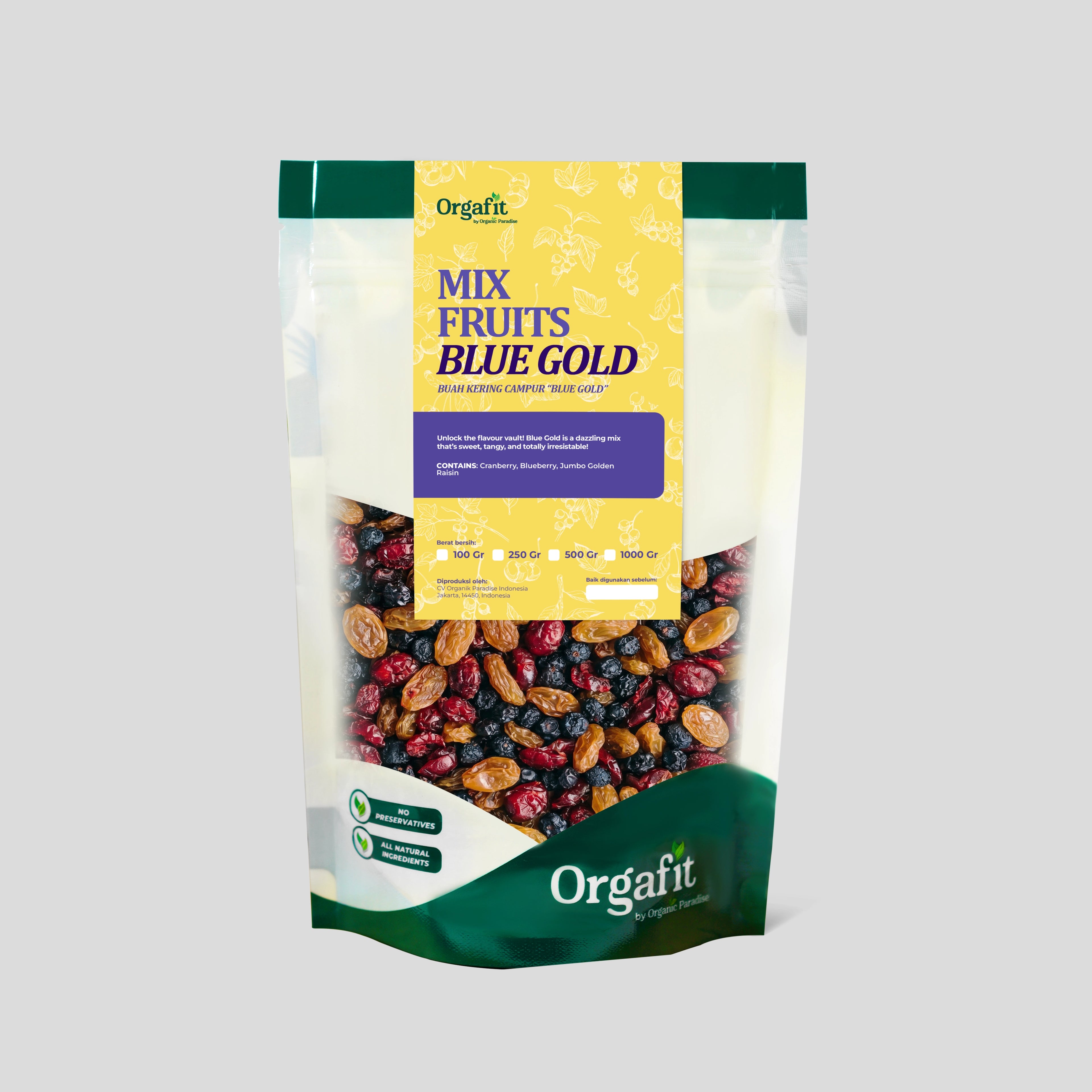Mix Dried Fruit Blue Gold