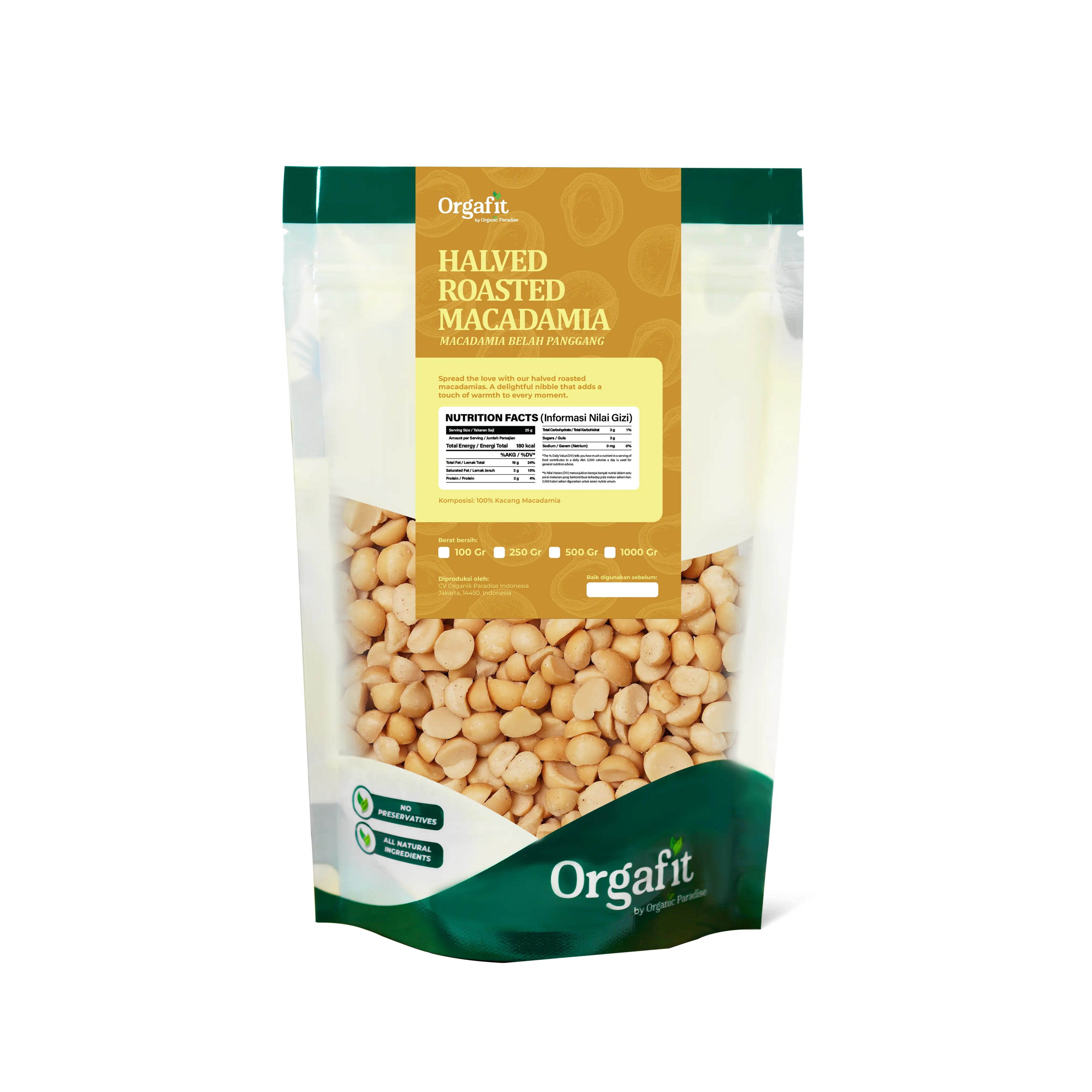 Halved Roasted Macadamia