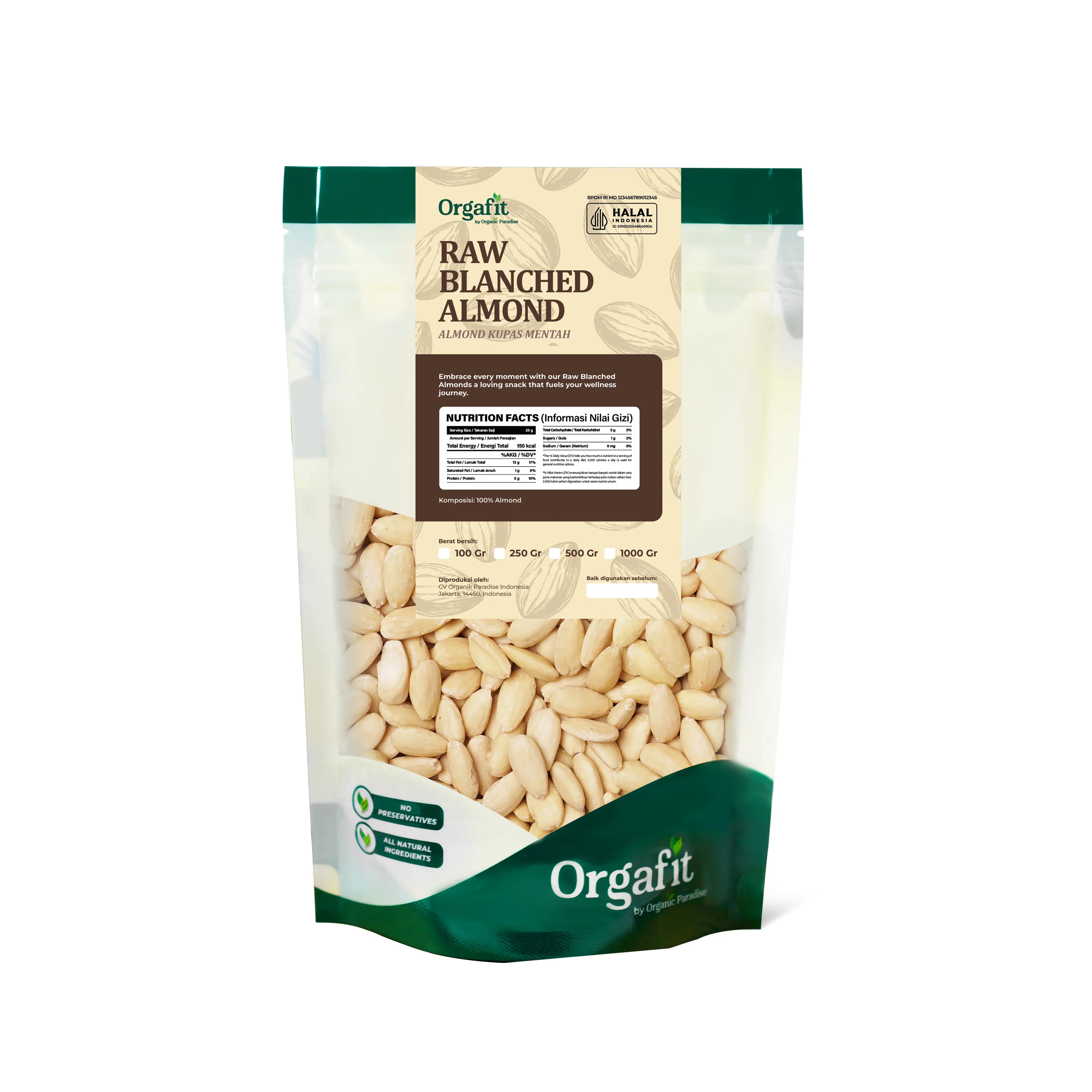 Raw Blanched Almond