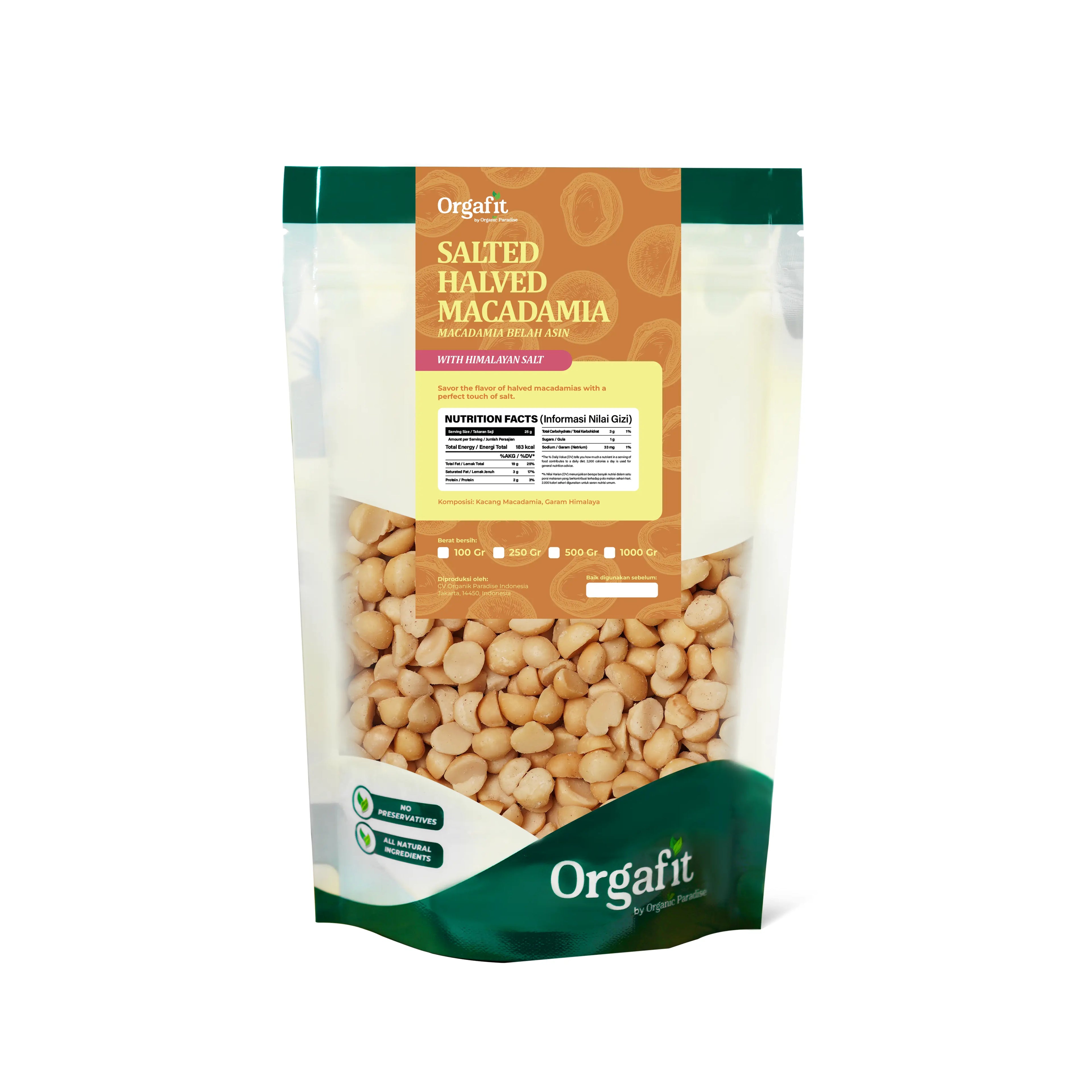Salted Halved Macadamia