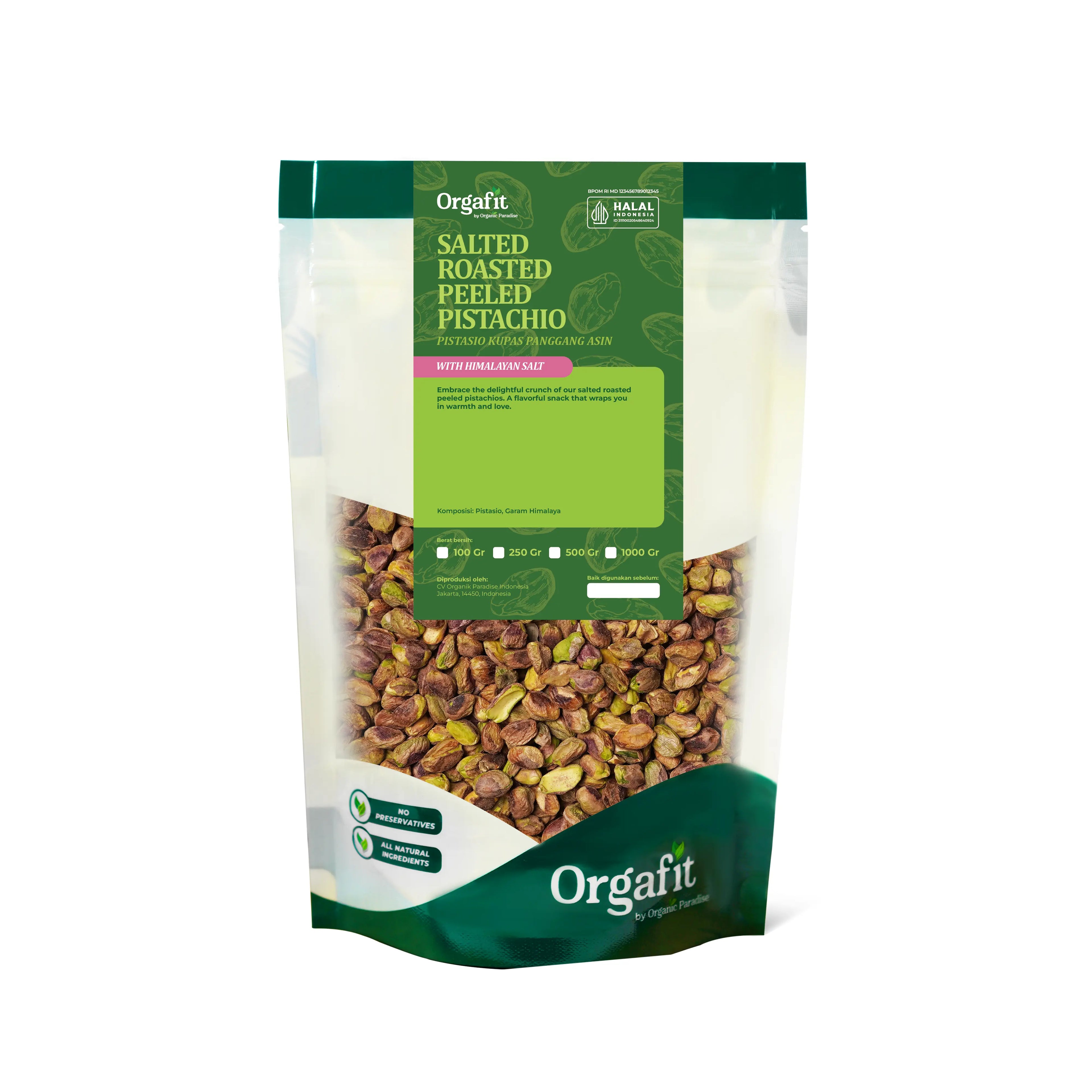 Salted Roasted Peeled Pistachio