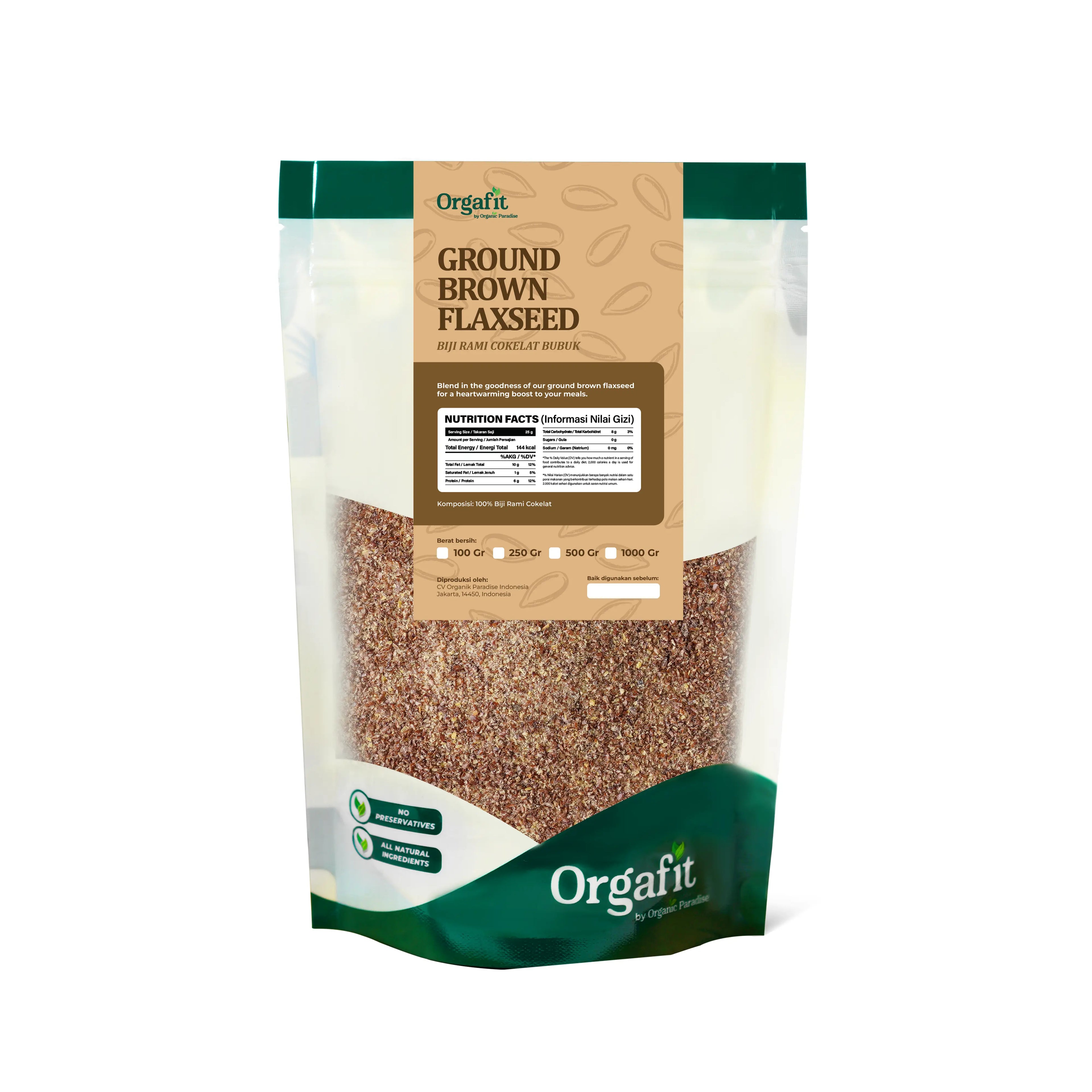 Ground Brown Flaxseed